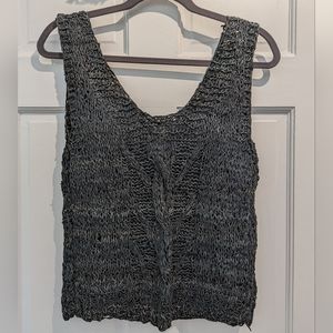 Vintage Leather Knitted Vest